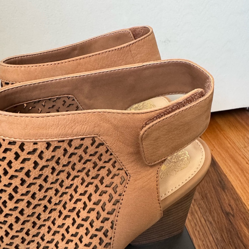 Vince Camuto Sandy Natural Nubuck Heels - Picture 4 of 7